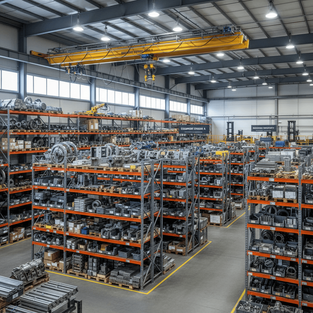 Industrial equipment warehouse storage