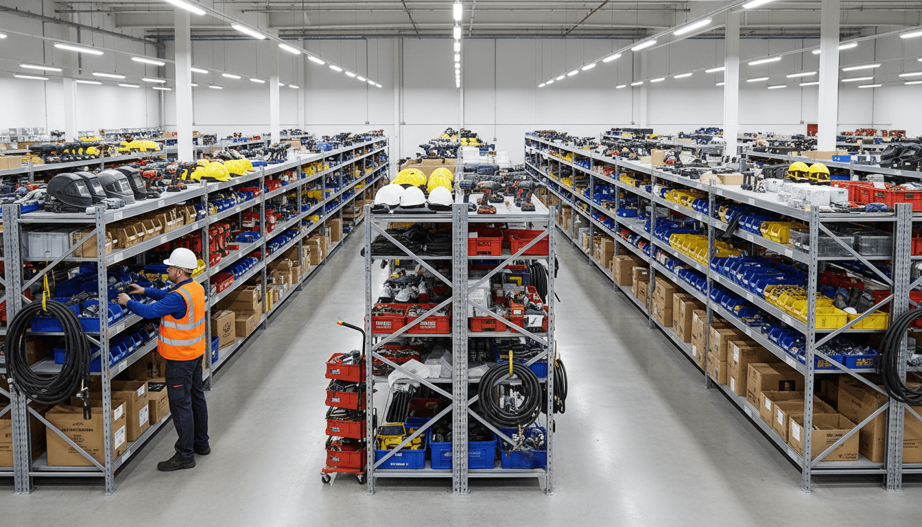 Industrial equipment warehouse